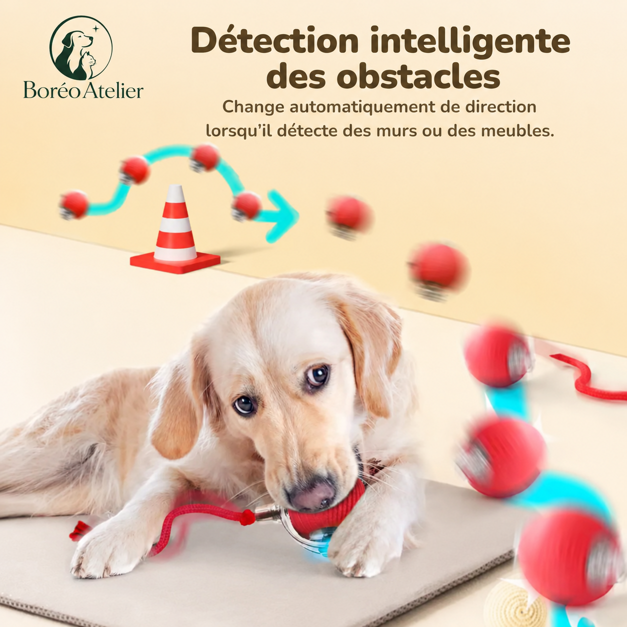 Balle intelligente rechargeable